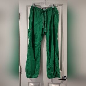 koi Bright Green Cargo Scrub Pants